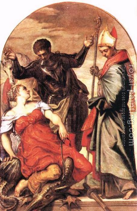 Jacopo Robusti Tintoretto : St Louis St George and the Princess